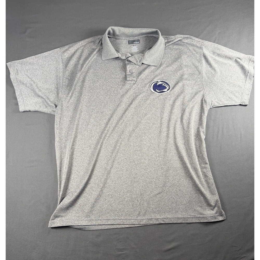 Penn State Nittany Lions - Majestic Performance Polo - Mens 3XL - Gray Heather